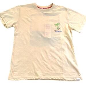 Laguna T-Shirt Sand/Tan Tropical Graphics Size Small NWT
